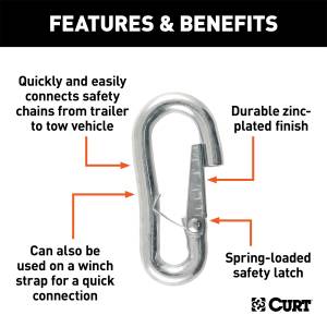 CURT - CURT Class III S-Hook w/Safety Latch 81277 - Image 2