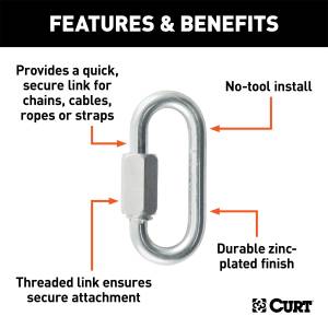 CURT - CURT Safety Chain Quick Link 82610 - Image 2