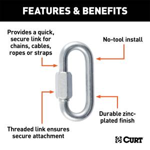 CURT - CURT Safety Chain Quick Link 82931 - Image 2