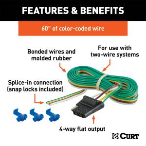 CURT - CURT 4-Way Flat Connector Socket Kit 58044 - Image 2