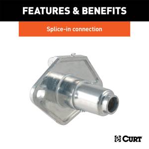 CURT - CURT 4-Way Round Connector Socket 58070 - Image 3