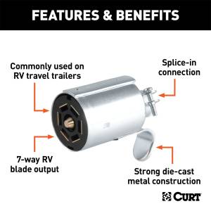 CURT - CURT 7-Way RV Blade Connector Plug 58190 - Image 2