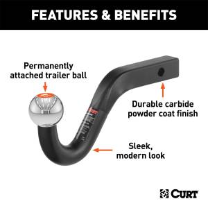 CURT - CURT Euro Ball Mount 45582 - Image 2