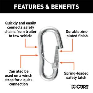 CURT - CURT Class III S-Hook w/Safety Latch 81281 - Image 2