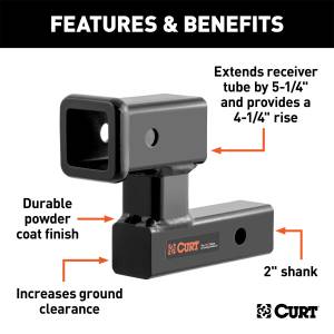 CURT - CURT Raised Receiver Adapter 45794 - Image 2