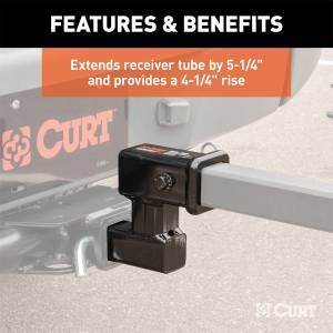 CURT - CURT Raised Receiver Adapter 45794 - Image 4