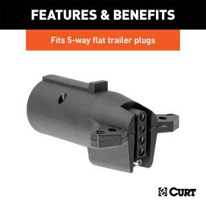 CURT - CURT 7-Way Round RV To 5-Way Flat Adapter 57250 - Image 4