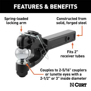 CURT - CURT Combination Ball/Pintle Hook 48006 - Image 2