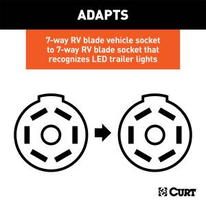 CURT - CURT 7-Way LED Trailer Light Adapter 57003 - Image 3