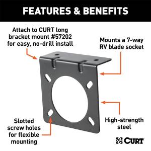 CURT - CURT Trailer Wire Connector Bracket 58520 - Image 2