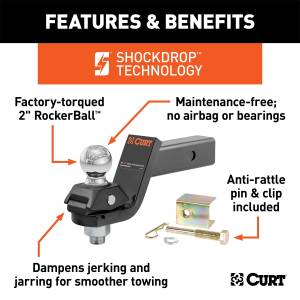 CURT - CURT RockerBall Adjustable Cushion Hitch Ball Mount 45143 - Image 2