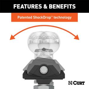 CURT - CURT RockerBall Adjustable Cushion Hitch Ball Mount 45143 - Image 3