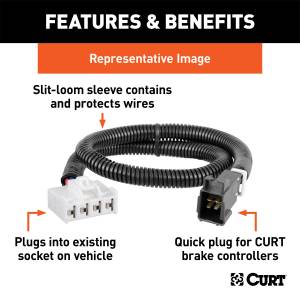 CURT - CURT 4-Way Square Plug Wiring Extension 51452 - Image 3