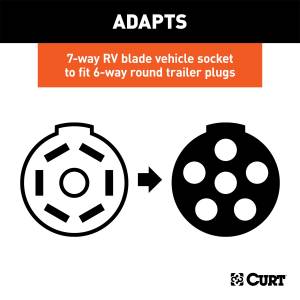 CURT - CURT 7-Way LED Trailer Light Adapter 57005 - Image 3