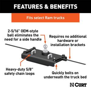 CURT - CURT Gooseneck Hitch Double Lock 60614 - Image 2