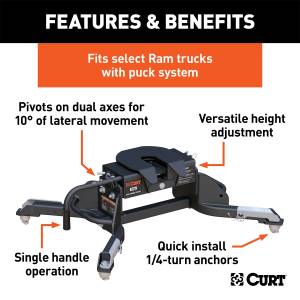 CURT - CURT E16 Fifth Wheel Hitch Head Unit 16041 - Image 3