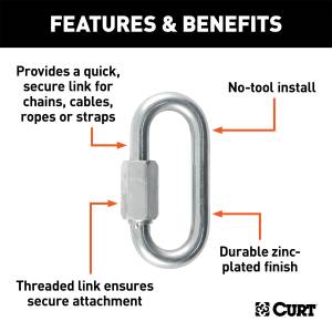 CURT - CURT Safety Chain Quick Link 82903 - Image 2