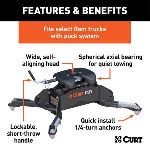 CURT - CURT Q25 Fifth Wheel Hitch 16049 - Image 3