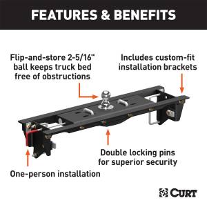 CURT - CURT Double Lock EZr Gooseneck Hitch Kit 60685 - Image 2