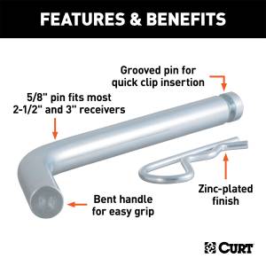 CURT - CURT Heavy-Duty Hitch Pin 21506 - Image 2