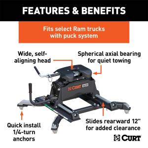 CURT - CURT Q20 Fifth Wheel Hitch 16687 - Image 3