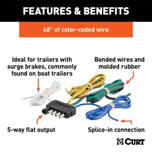 CURT - CURT 5-Way Flat Connector Plug 58540 - Image 2