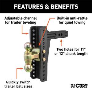 CURT - CURT Adjustable Channel Mount 45926 - Image 2