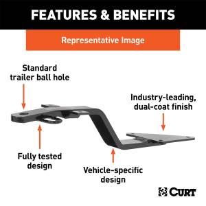 CURT - CURT Class I 1.25 in. Receiver Hitch 11036 - Image 2