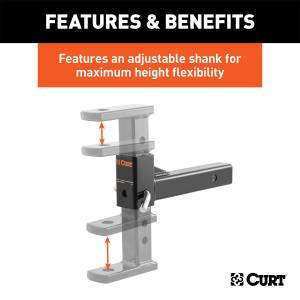 CURT - CURT Class III Adjustable Ball Mount 45812 - Image 3