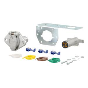 CURT - CURT 4-Way Round Connector Plug And Socket Kit 58677 - Image 1