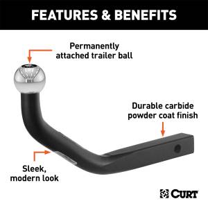 CURT - CURT Euro Ball Mount 45591 - Image 2