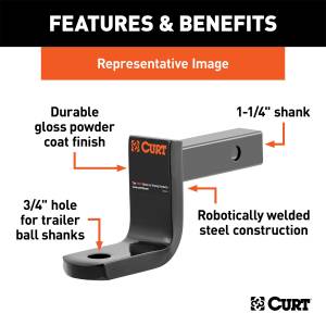 CURT - CURT Class II Ball Mount 45017 - Image 3