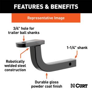 CURT - CURT Class I Ball Mount 45023 - Image 2