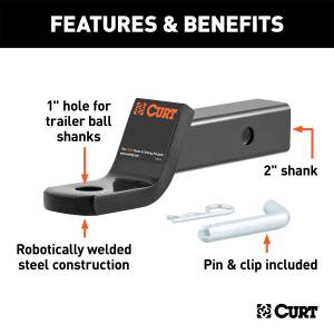 CURT - CURT Class III Ball Mount 45032 - Image 3