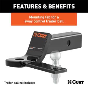 CURT - CURT Sway Tab Ball Mount 45820 - Image 3