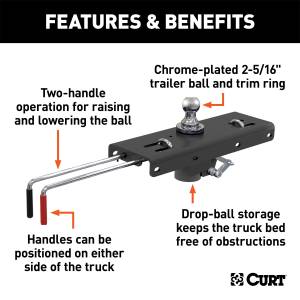 CURT - CURT Quick Goose 2 Gooseneck Hitch 60640 - Image 4