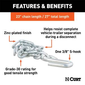 CURT - CURT Safety Chain Assembly 80020 - Image 3