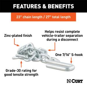 CURT - CURT Safety Chain Assembly 80040 - Image 3