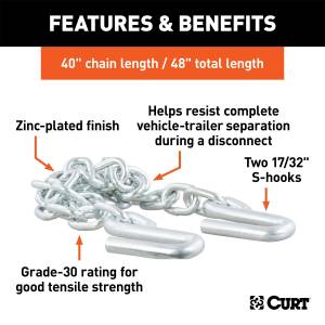 CURT - CURT Safety Chain Assembly 80301 - Image 3