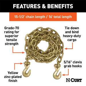 CURT - CURT Transport Binder Safety Chain Assembly 80306 - Image 2