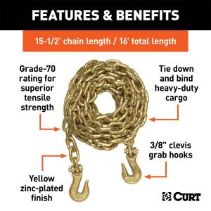 CURT - CURT Transport Binder Safety Chain Assembly 80310 - Image 2