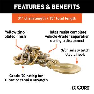 CURT - CURT Safety Chain Assembly 80316 - Image 3