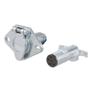 CURT - CURT 6-Way Round Connector Plug and Socket 58092 - Image 1