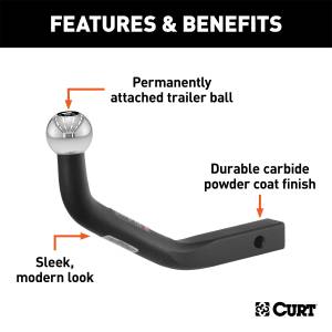 CURT - CURT Euro Ball Mount 45561 - Image 2