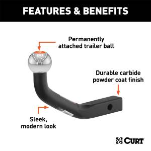 CURT - CURT Euro Ball Mount 45572 - Image 2