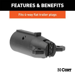 CURT - CURT 7-Way Round RV To 4-Way Flat Adapter 57240 - Image 4