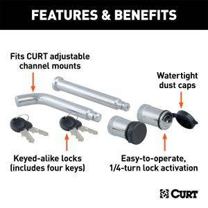 CURT - CURT Hitch And Coupler Locks 23556 - Image 2