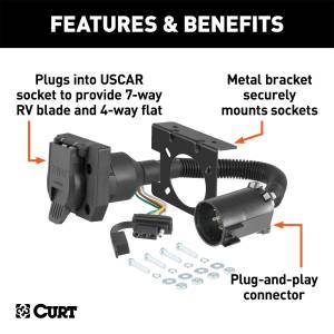 CURT - CURT OEM Vehicle To Trailer Connector w/Harness 55774 - Image 2