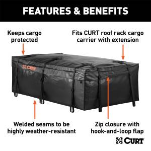 CURT - CURT Waterproof Rooftop Carrier Cargo Bag 18221 - Image 3