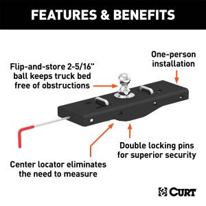 CURT - CURT Gooseneck Hitch Double Lock 60619 - Image 4